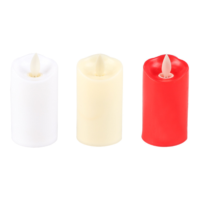 Wholesale of cross-border wedding led seven-color round electronic glossy candles, creative proposal and confession, birthday decoration props Item Picture