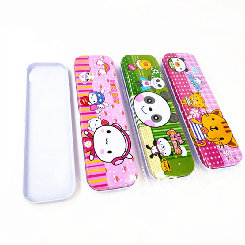 Manufacturers direct cartoon tinplate stationery box stationery box stationery wholesale two yuan source
