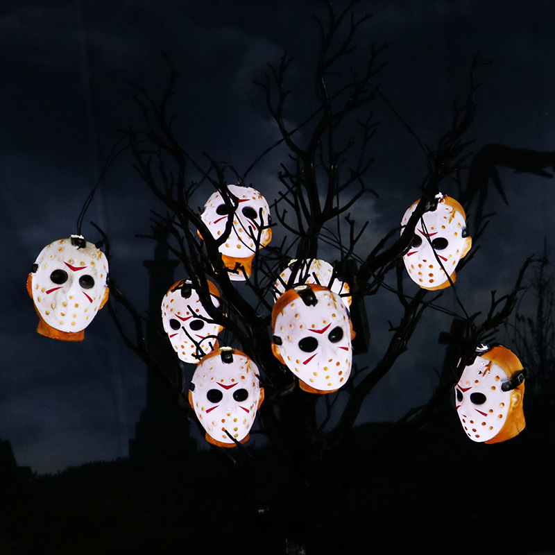 2021 New Halloween Decoration Ghost Festival Jason led light String, Skull Ghost Eye Ghost Pumpkin decorative light string details Picture