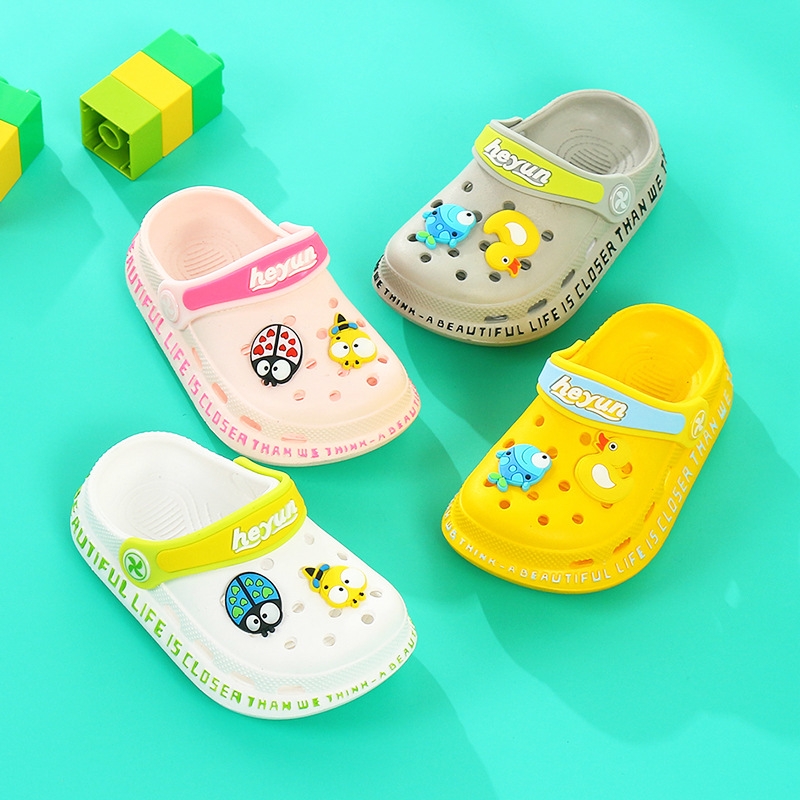 Baby slippers for summer, 1-3 years old, 2 boys at home, children's crocs, infants, toddlers, girls, beach cool slippers for outdoor wear details Picture
