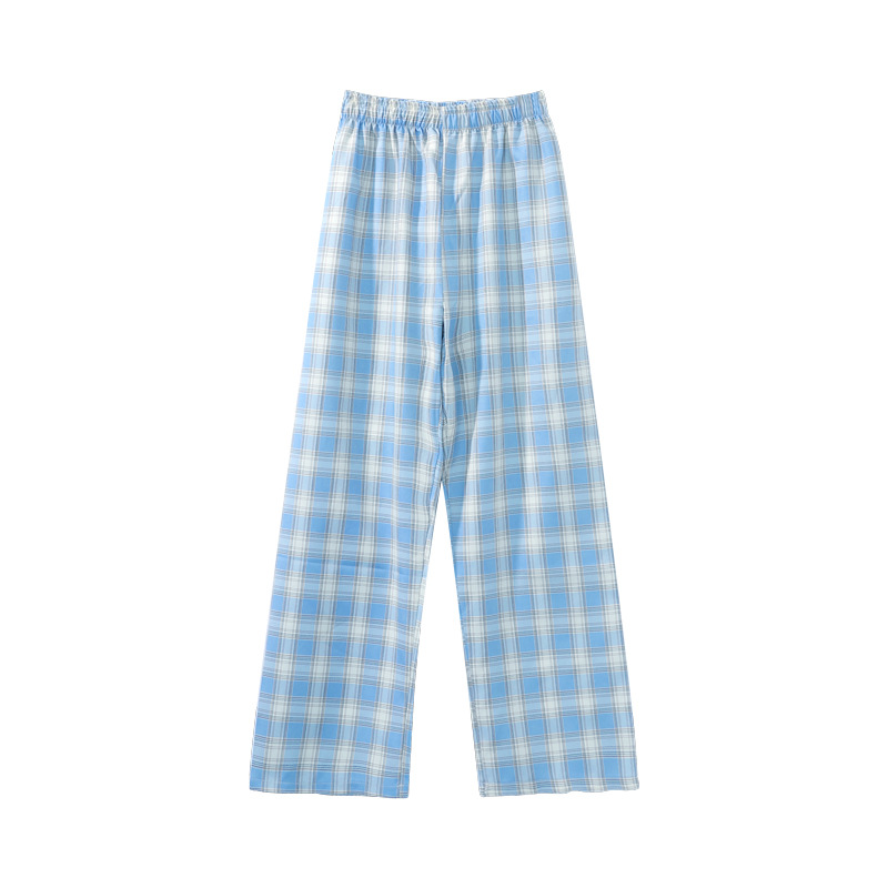 The new autumn straight-leg loose and casual checkered trousers for women are high-waisted and versatile, making them look slimmer. They are wide leg pants with a floor-hugging and stretchy feel Item Picture