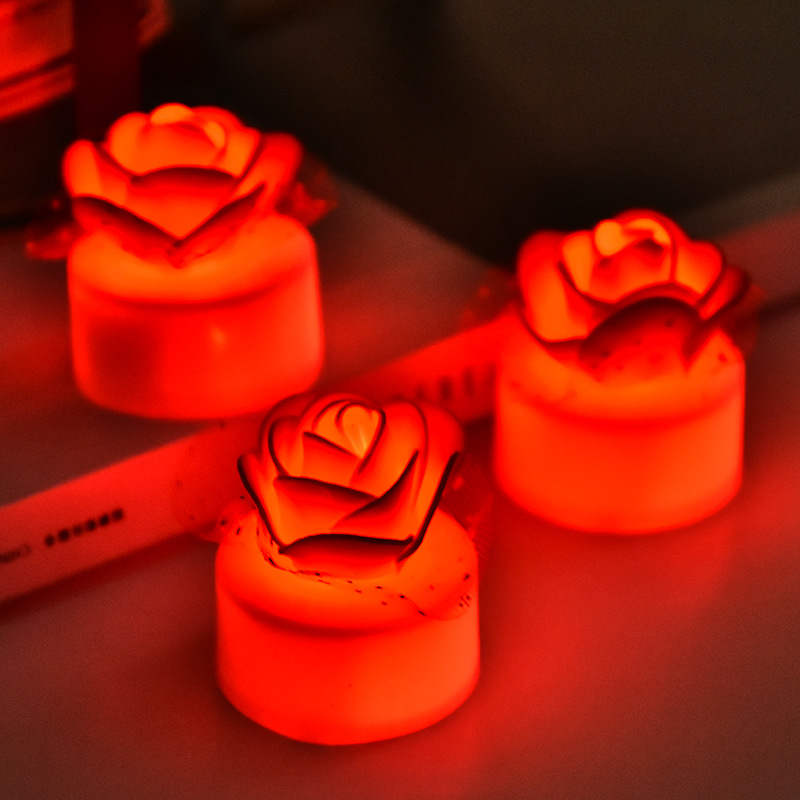Valentine's Day rose electronic candle LED light electronic light control rose candle wedding scene decoration supplies Specification image