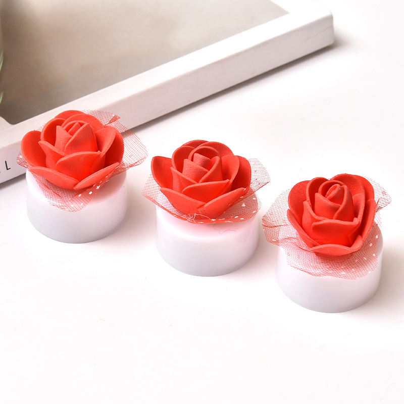 Valentine's Day rose electronic candle LED light electronic light control rose candle wedding scene decoration supplies details Picture