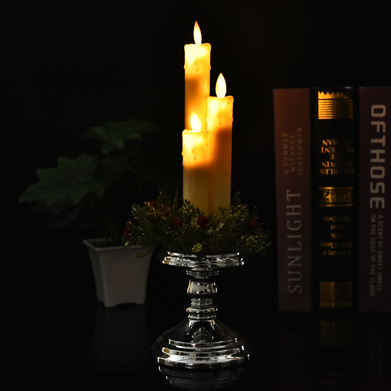 Wholesale of electronic candle holders, three swinging candles, led wedding simple white lobby table decoration supplies Application Scenario