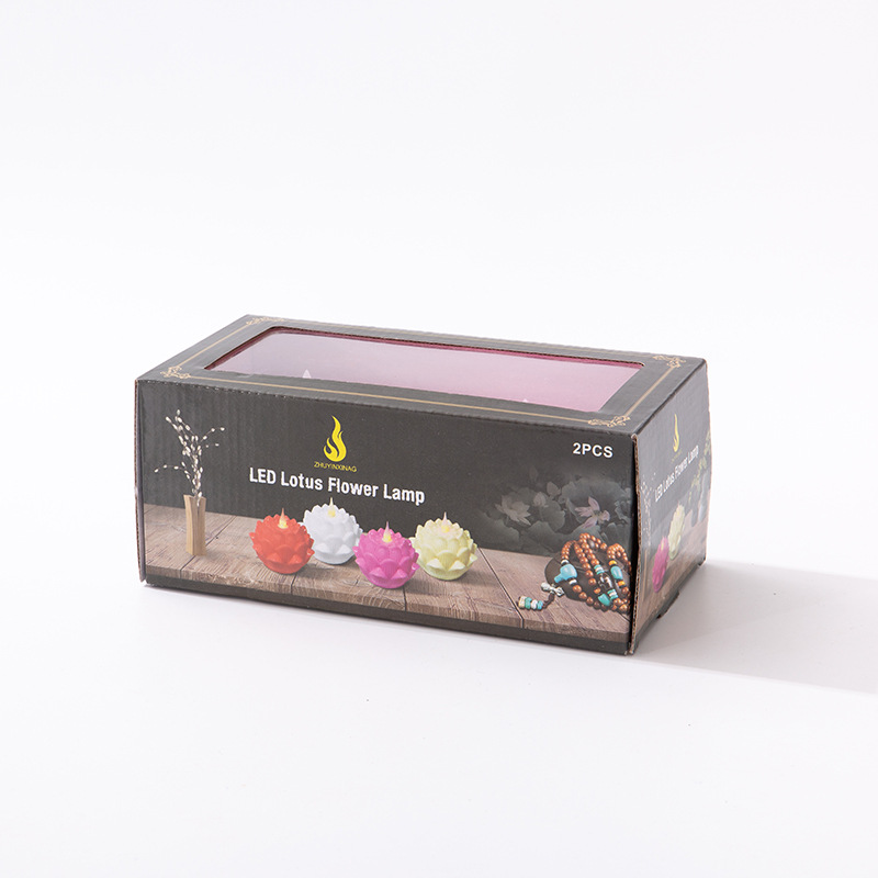 Self-produced and self-sold simulated plastic lotus electronic swinging candles are offerings for temple worship and blessing during the Qingming Festival and the Ghost Festival Item Picture