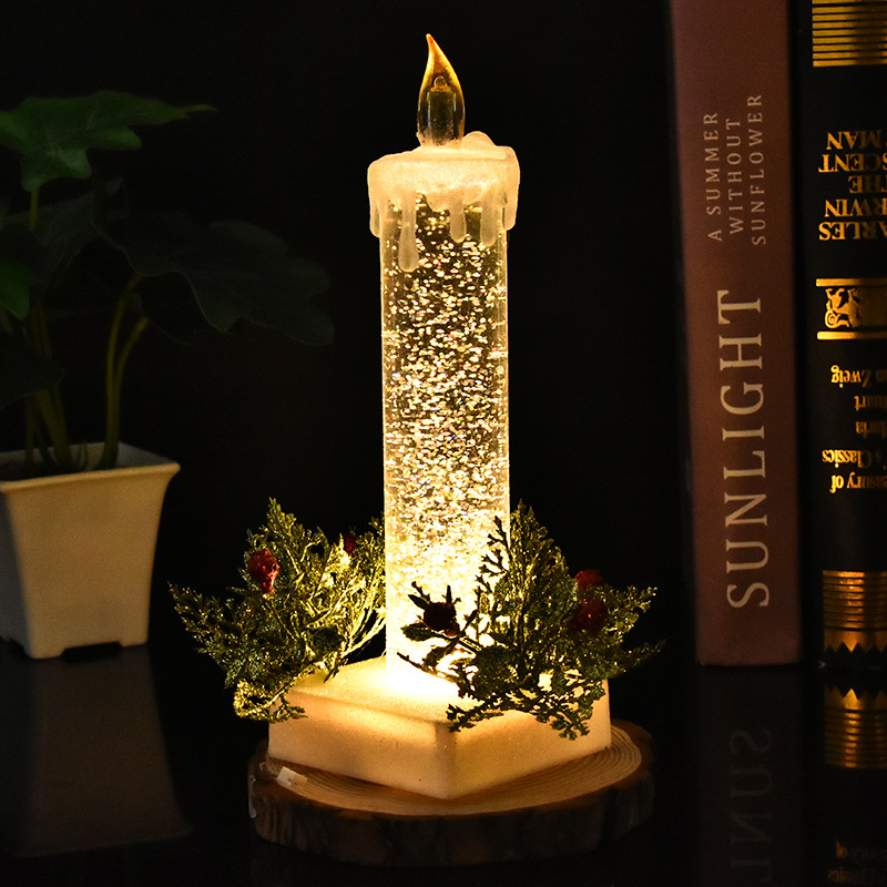 Three creative new transparent crystal jelly candles, water-filled and bubbling electronic candle lamps, wholesale from the manufacturer Specification image