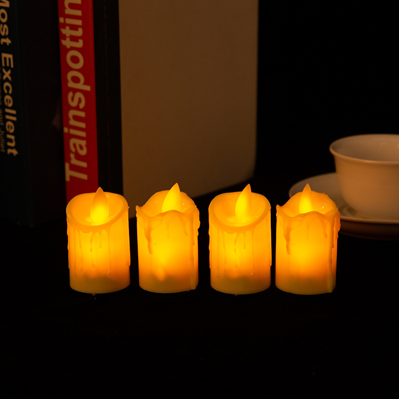 Christmas decoration and arrangement of candle lights, wedding romance LED seven-color candle lights, dining room and bedroom decorative lights Specification image