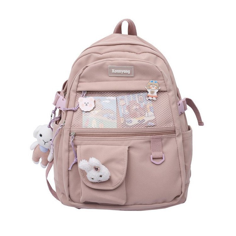 Japanese-style campus vintage, forest-themed simple and versatile, large-capacity student backpack for girls, Japanese-style cute girls' schoolbag Item Picture