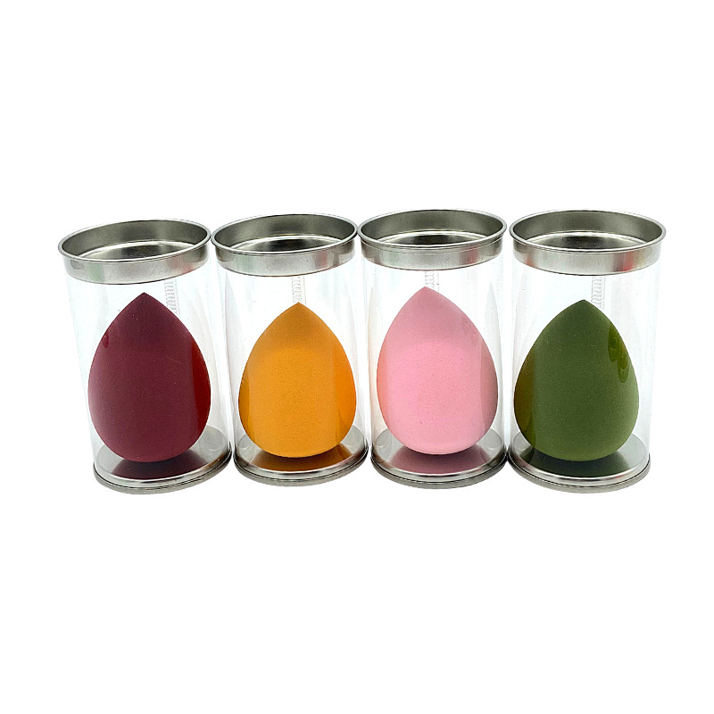 Factory direct sales of high-quality A-grade non-latex teardrop-shaped transparent tinplate lid cylinders/bulk with beauty eggs details Picture