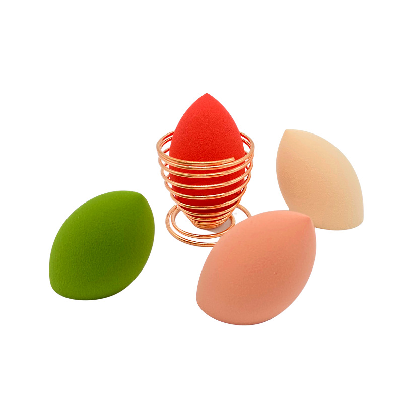 Oblique cut powder puff, dry and wet dual-purpose, powder-free beauty egg, cotton pad, colored makeup cushion, sponge, makeup tool details Picture