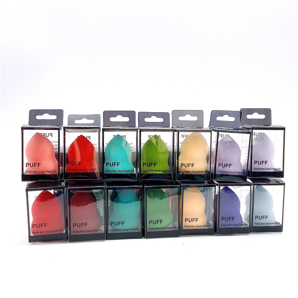 1 direct sales black plastic box for beauty products, egg powder, egg puff, gourd, oblique cut water drop, foundation, BB cream, special tools, sponge Application Scenario