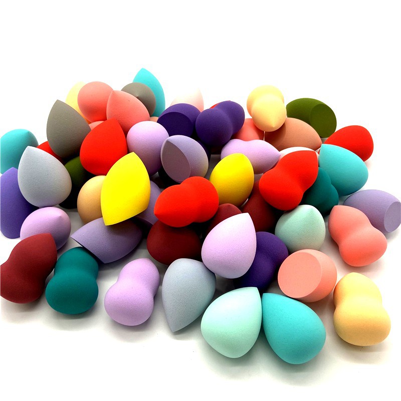 Factory direct sales of beauty eggs, non-latex gourds, olives, diagonal cut powder puffs, dry and wet dual-purpose sponge makeup eggs, customizable details Picture