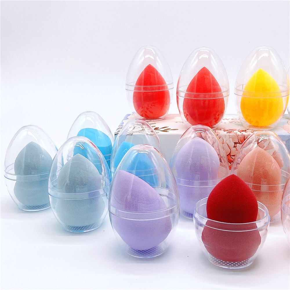 A transparent eggshell, a super soft beauty egg, a water drop gourd cut diagonally, makeup powder puff, cushion, foundation sponge egg Specification image