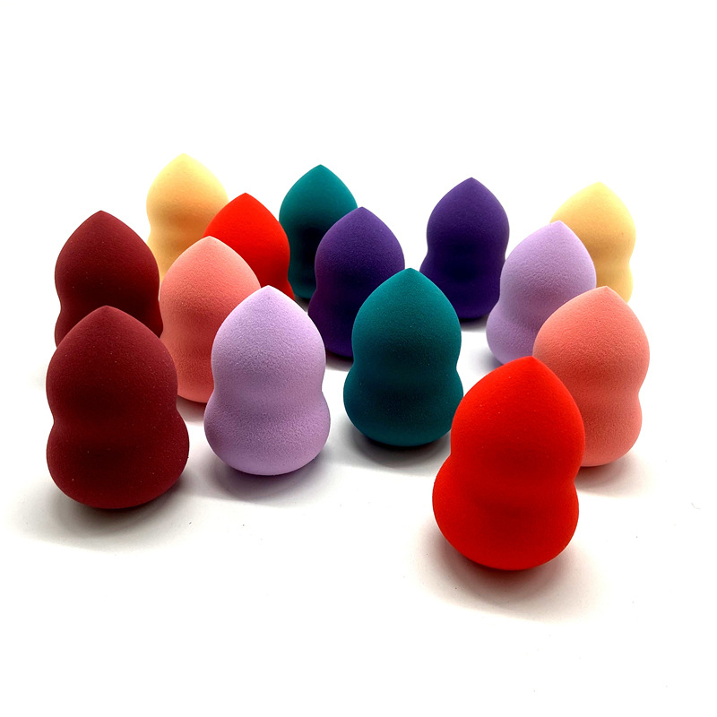 Factory direct sales of beauty eggs, non-latex gourds, olives, diagonal cut powder puffs, dry and wet dual-purpose sponge makeup eggs, customizable Item Picture