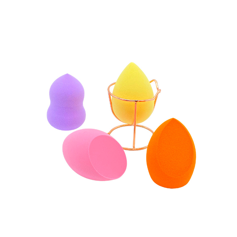 Gourd powder puff with water droplets, slanted cut, non-latex, skin-friendly, enlarges when soaked in water, solid color makeup powder puff, dry and wet dual-purpose sponge egg Specification image