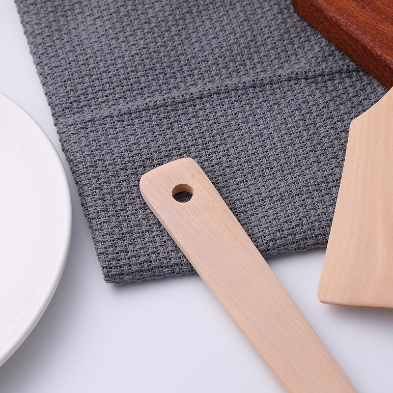 Unpainted wooden spatula, wooden spoon, non-stick pan, flat-bottomed spatula, solid wood spatula, rice spoon Item Picture