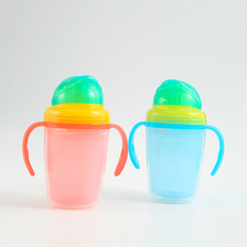 婴儿用品防摔双层保温饮水直饮杯儿童防呛吸管喝水杯