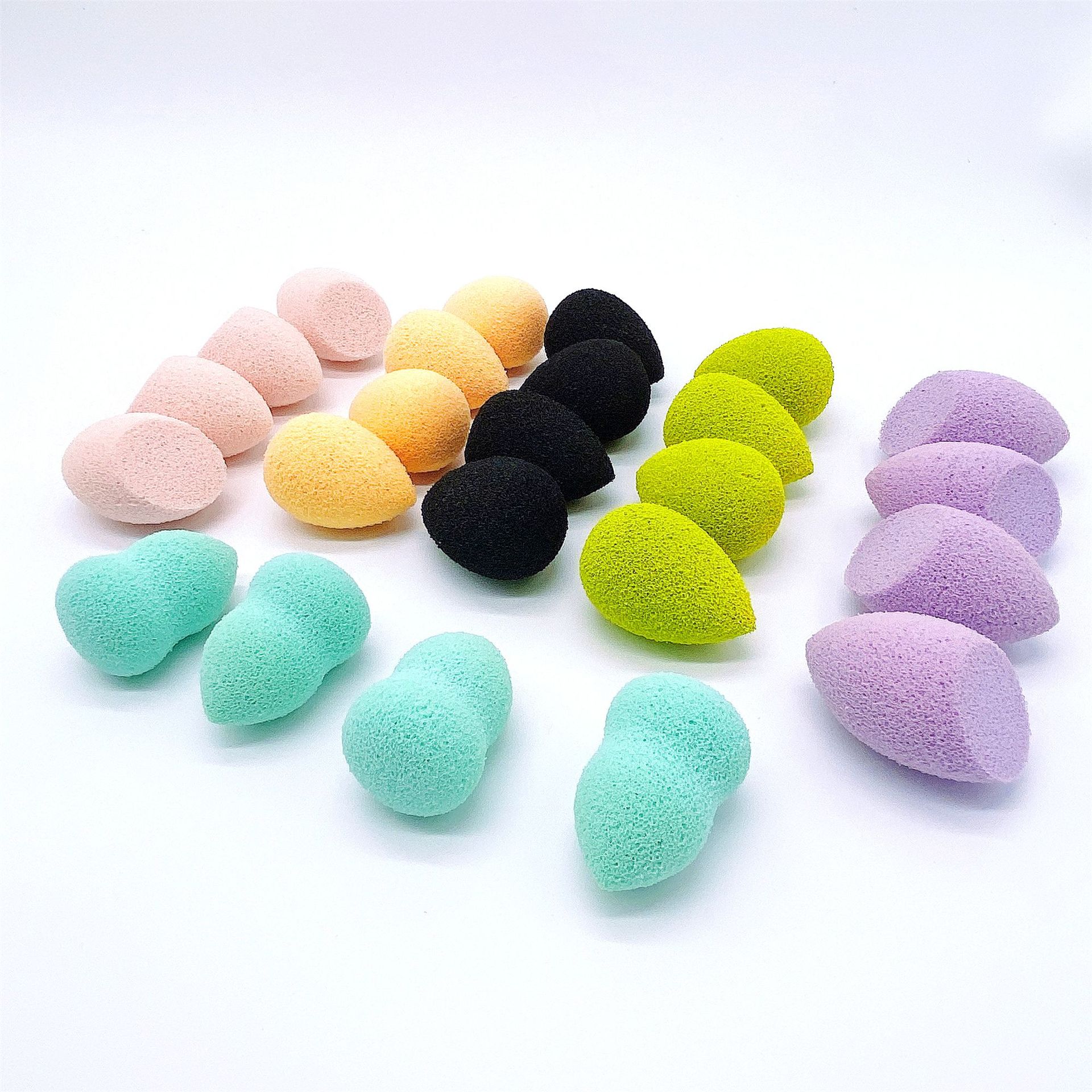 The manufacturer's new micro-coarse-hole makeup remover, beauty egg facial cleansing sponge, water drop gourd diagonal cut face wash and cleansing puff details Picture