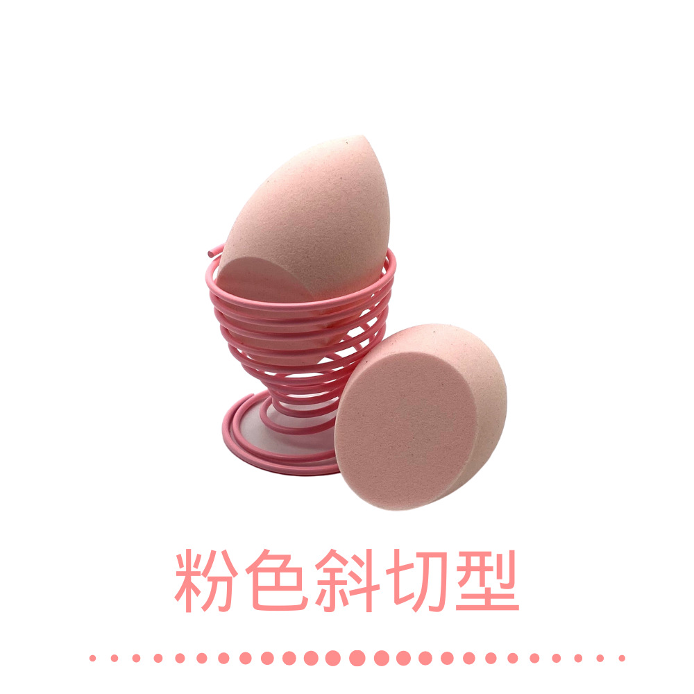 Factory direct sales strawberry pink fruit series gourd water drop diagonal Cut 3-piece beauty egg powder puff gift set Item Picture
