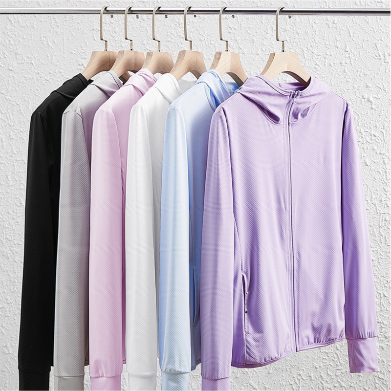 Youyiku's same style of manufacturer's sun-protective clothing for women's summer, thin knitted long-sleeved ice silk breathable women's skin sun-protective clothing