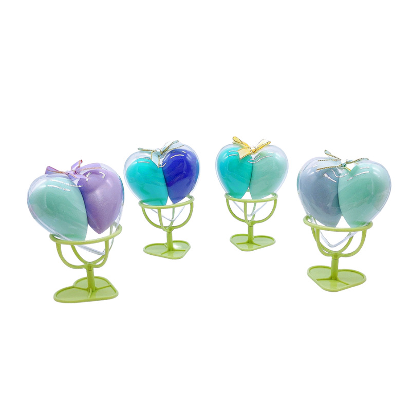 Hot-selling premium beauty egg powder puff, large Q-bouncy gourd water drop, diagonal cut transparent heart-shaped shell, double sponge egg foundation liquid Item Picture