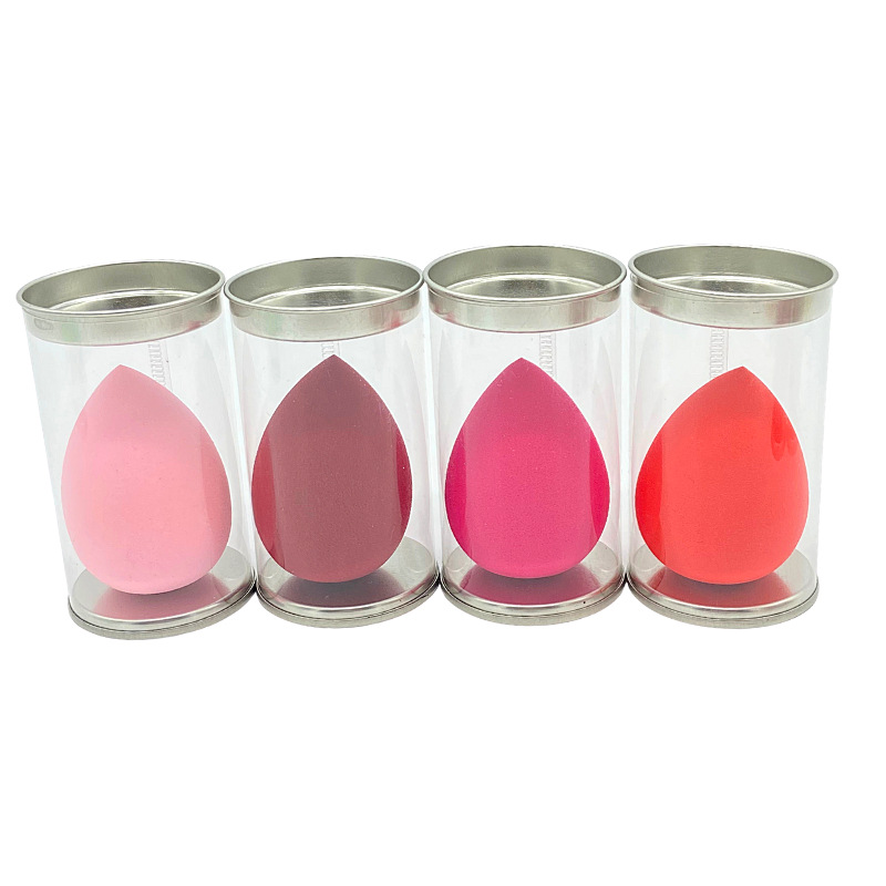 Factory direct sales of high-quality A-grade non-latex teardrop-shaped transparent tinplate lid cylinders/bulk with beauty eggs Specification image