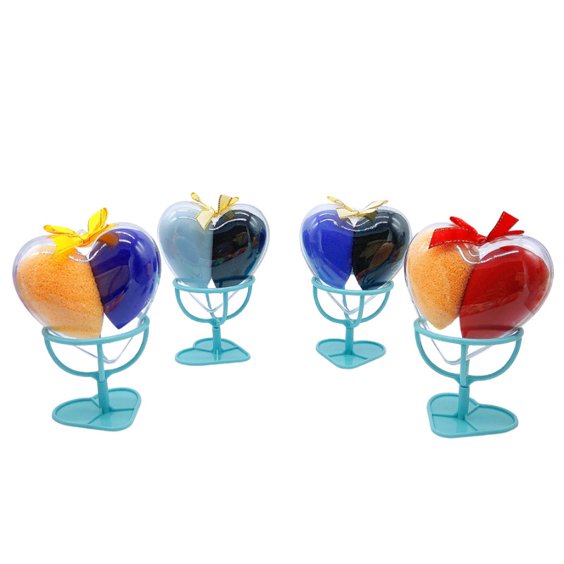 Hot-selling bestsellers available for wholesale: Dual-purpose dry and wet sponge powder puff, water drop, slanted heart-shaped shell, beauty egg details Picture