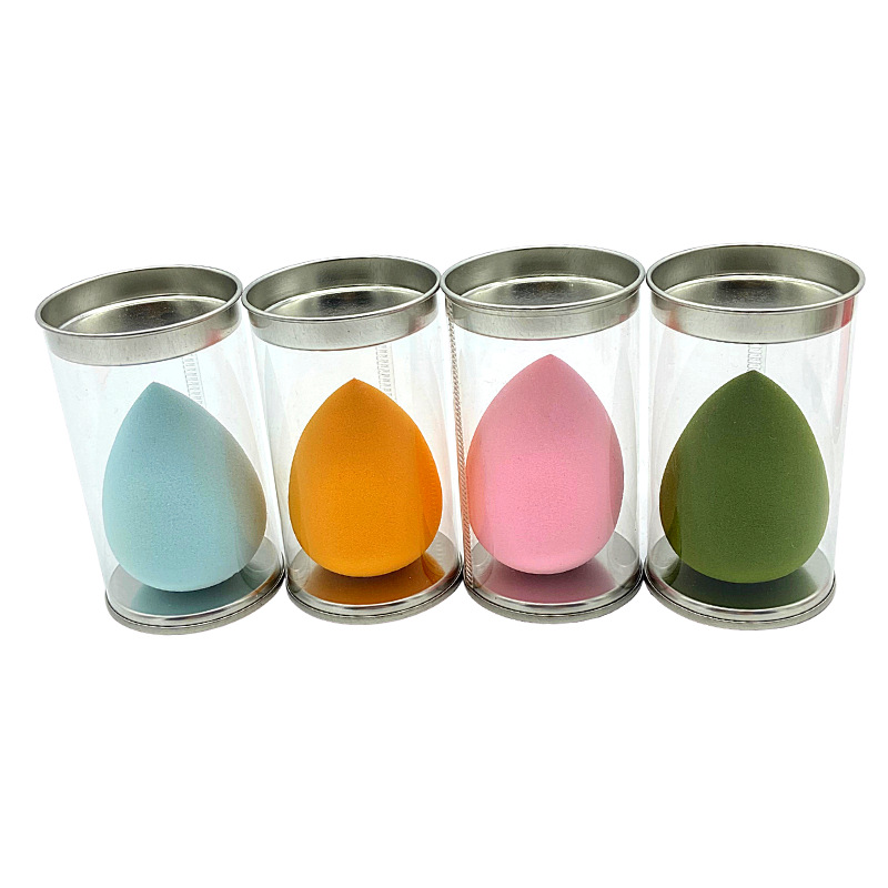 Factory direct sales of high-quality A-grade non-latex teardrop-shaped transparent tinplate lid cylinders/bulk with beauty eggs Application Scenario