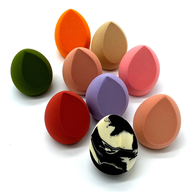 Factory direct sales of beauty eggs, non-latex water droplets, oblique cut powder puffs, hydrophilic dry and wet dual-purpose sponge makeup eggs, customizable details Picture