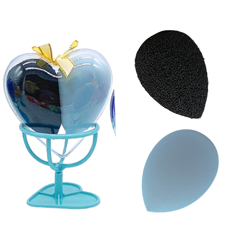 Hot-selling bestsellers available for wholesale: Dual-purpose dry and wet sponge powder puff, water drop, slanted heart-shaped shell, beauty egg Item Picture