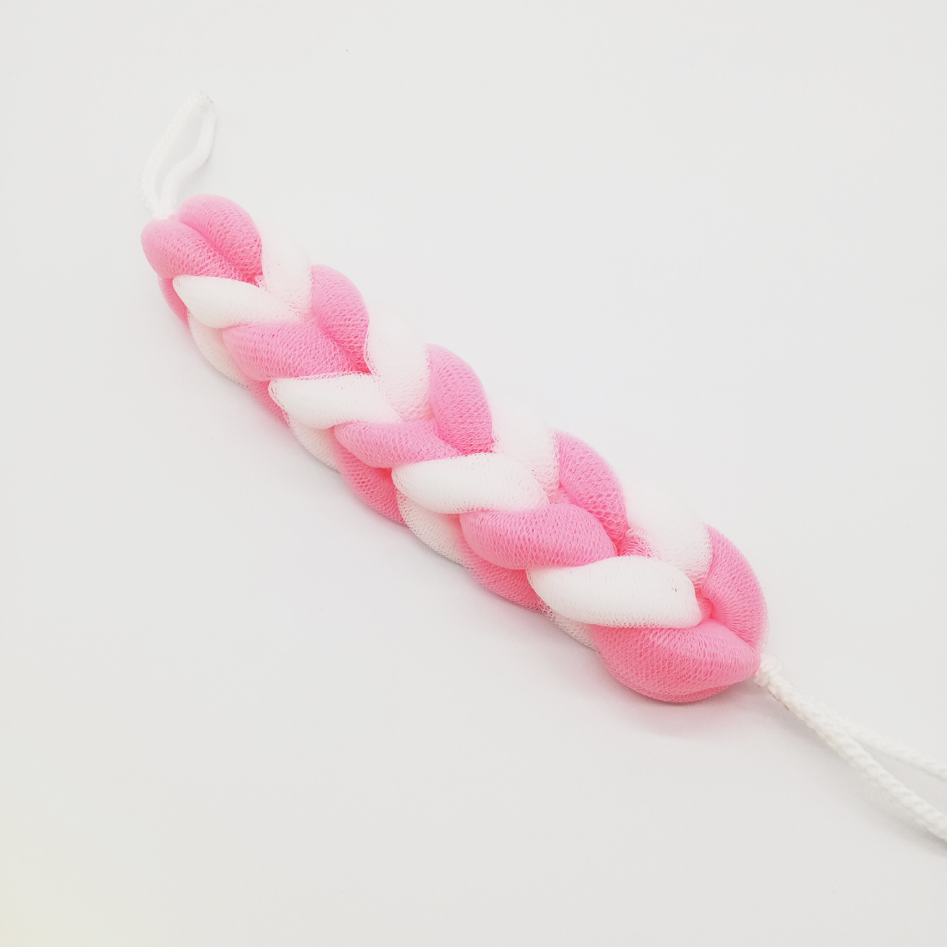 Long strip net bubble bath scrubbing towel, hand-held back-pulling strip bath bar, double-sided bath ball wipe manufacturer wholesale Specification image