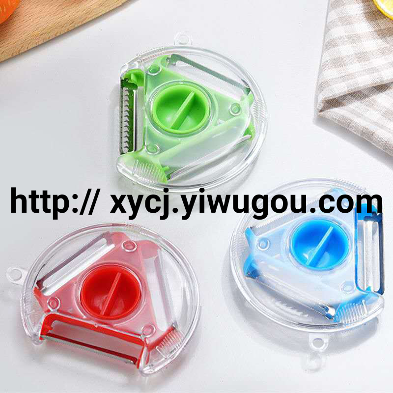 Factory direct sales of 3-in-1 multi-functional rotating fruit and vegetable peelers, vegetable slicers, peelers, shredders and peeling knives Specification image