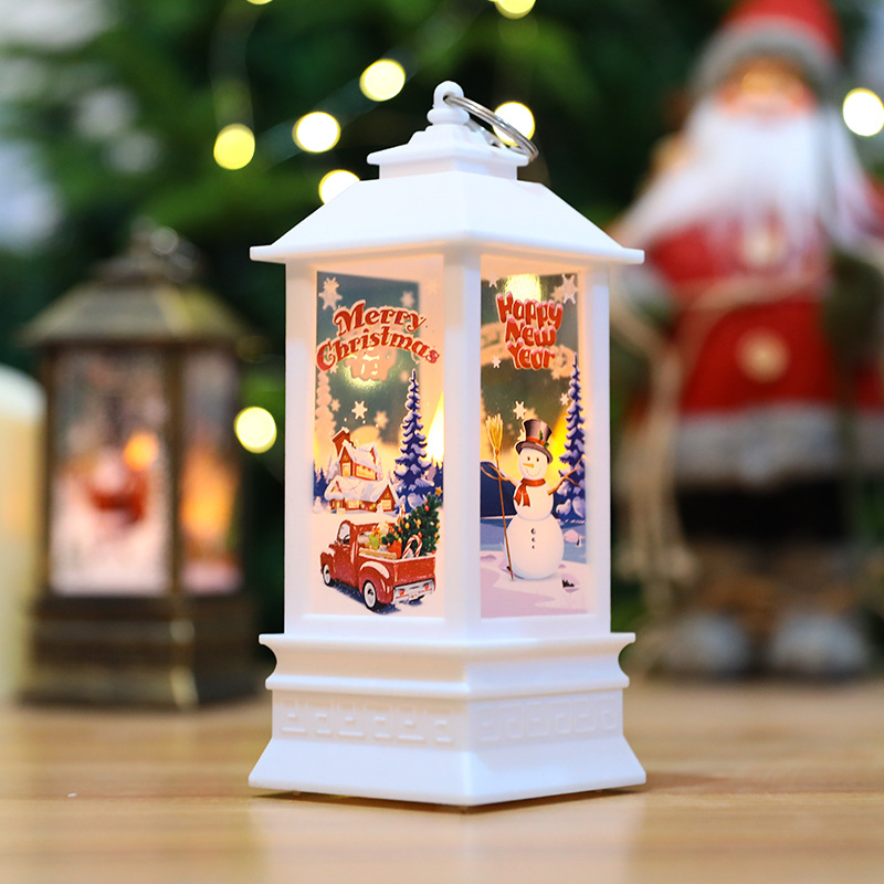 圣诞节风灯跨境批发圣诞礼物圣诞装饰品LED电子蜡烛风灯圣诞老人详情图4