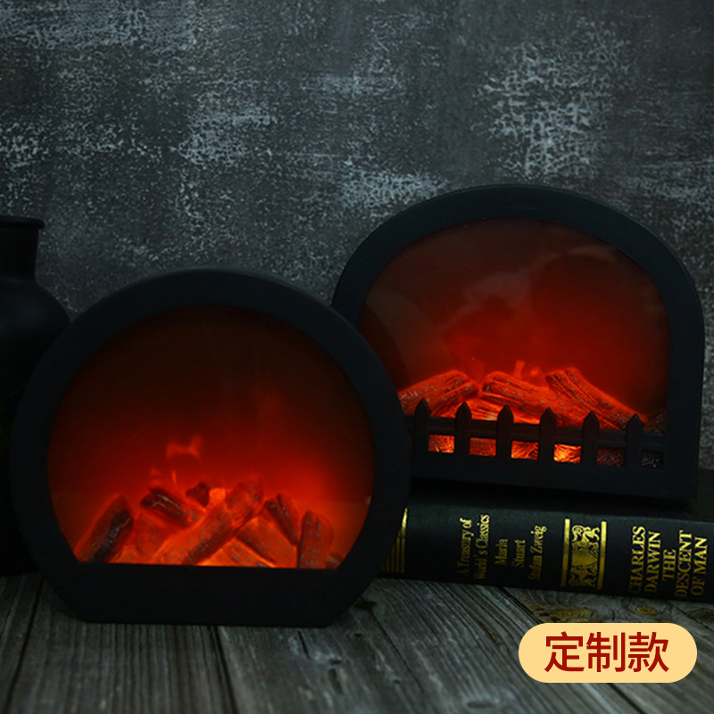 Simulation fireplace charcoal lamp, creative and fashionable European-style new house decoration, hotel high-end club handicrafts