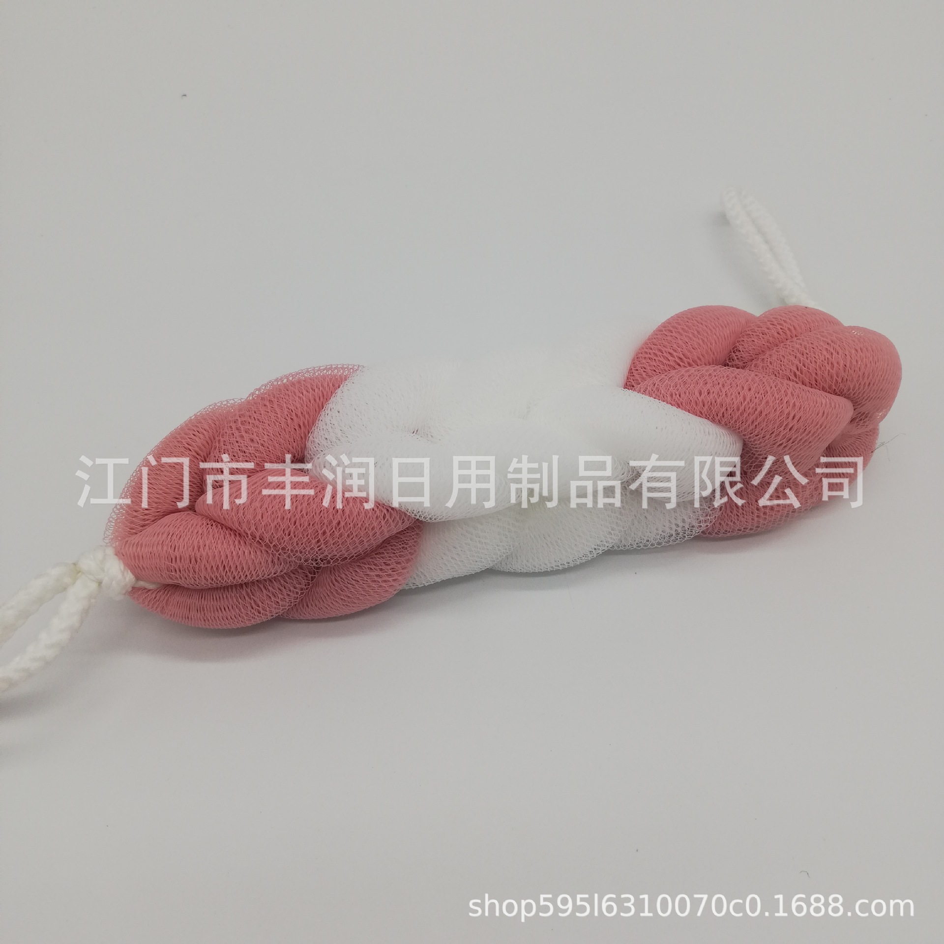Factory direct sales of ultra-soft bath strips, color-blocked long bath balls, fine mesh bath flowers, bubble balls and bath sponges, customized Specification image