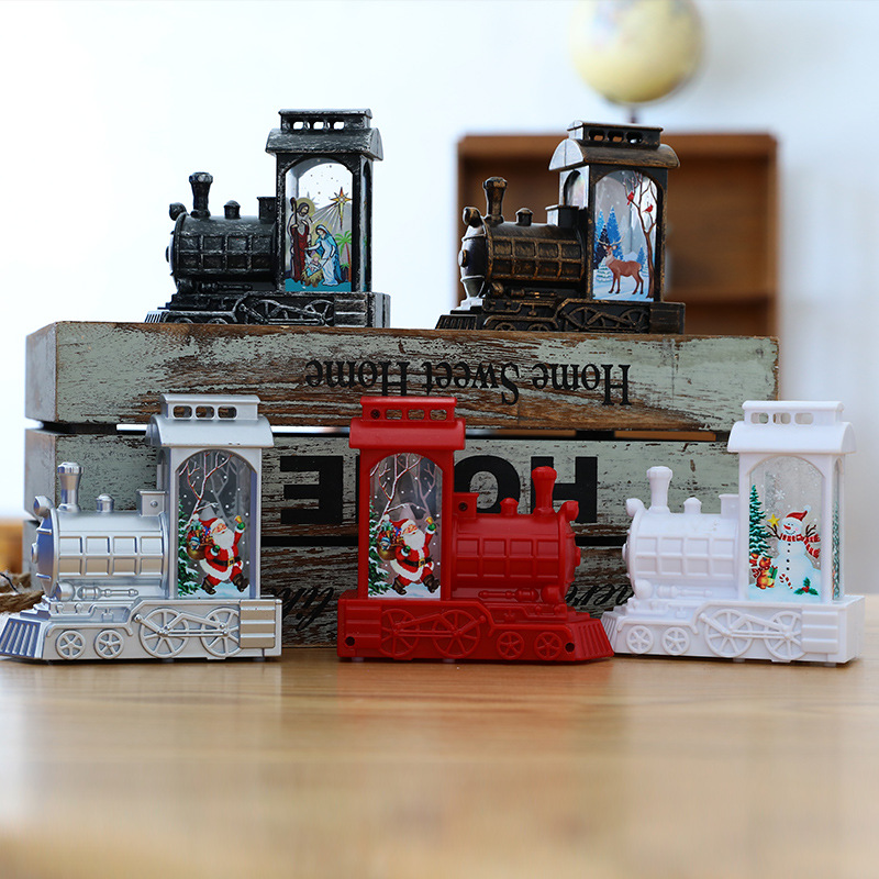 2020 New cross-border wholesale candles, wind lamps, Thomas the Little Train Christmas decoration, holiday party home decor Specification image