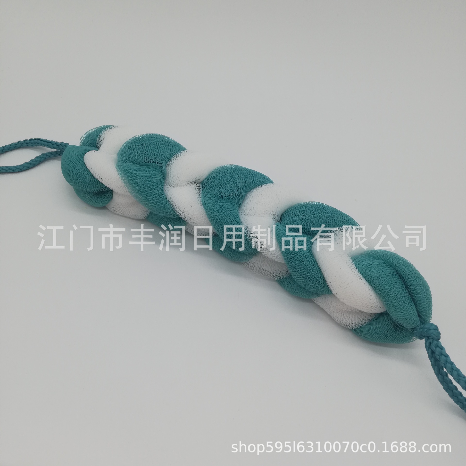 Wholesale twisted nine-section white long strip simple and elegant bath strips, strong adult back rubbing towels, soft bath strips Specification image