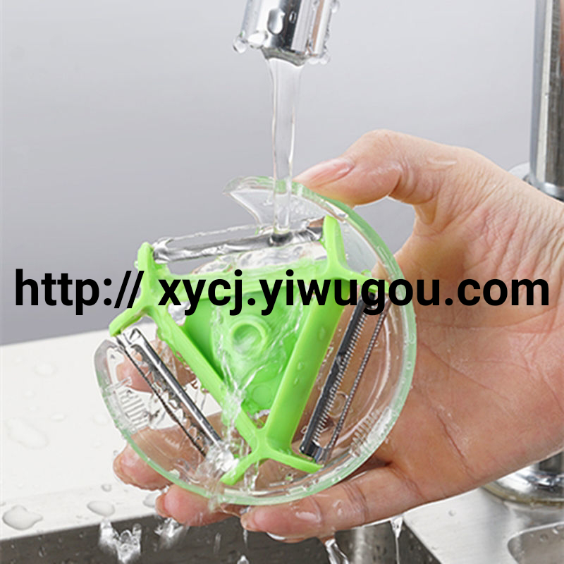 Factory direct sales of 3-in-1 multi-functional rotating fruit and vegetable peelers, vegetable slicers, peelers, shredders and peeling knives Item Picture