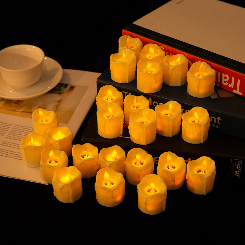 Factory direct supply of Halloween party illuminated electronic candles, bar and wedding decoration led simulation smokeless candles details Picture
