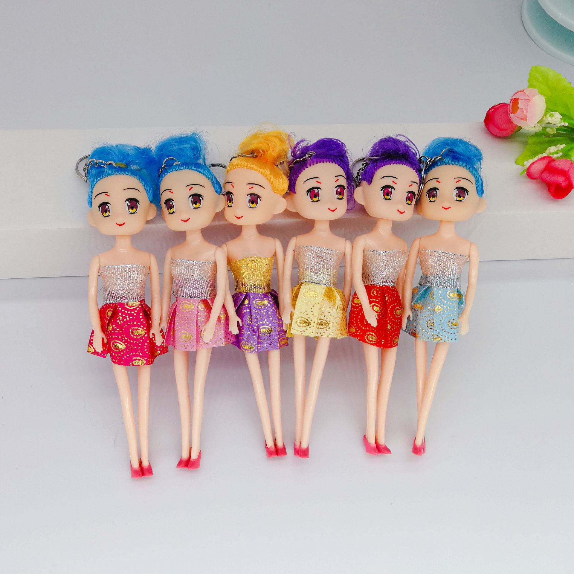 Wholesale of new small-head, long-legged, dreamy doll children's toys, schoolbags, hanging decorations, and confusing doll small gifts full figure