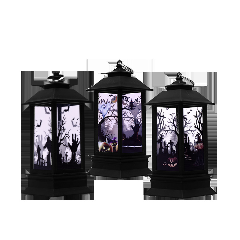 Cross-border new wholesale Halloween wind lanterns, LED electronic candle lights, pumpkin lanterns, plastic decorations, Ghost Festival gifts Application Scenario