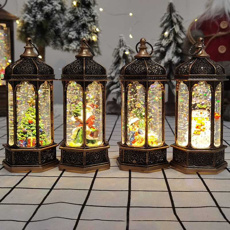 Christmas European-style retro water feature wind lights, led wish lights, hand-held night lights, crystal sequin lights, Christmas gifts Application Scenario