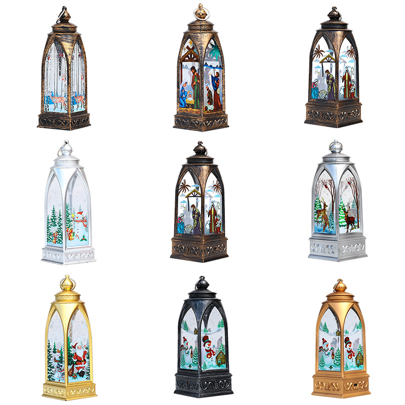 Cross-border wholesale of Christmas decorations, LED lights, golden arches, wind lights, night lights, Santa Claus, snowmen, reindeer details Picture