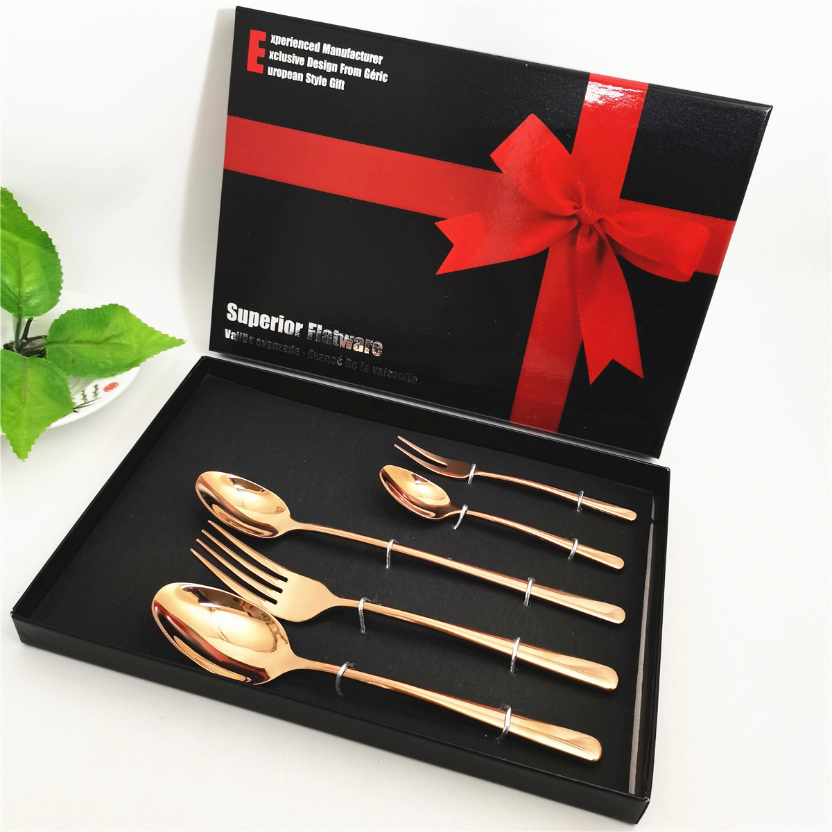 New Era Elegance A169 Series 5-piece Western-style 304 tableware set, wholesale stainless steel tableware in Jieyang details Picture