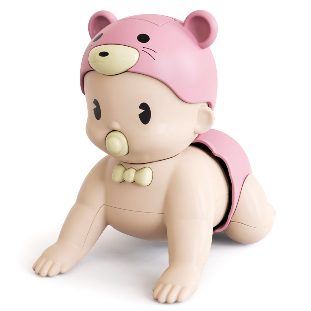 Fun electric audio-visual music crawling baby early education and intelligence doll toy, simulation infant crawling doll Item Picture