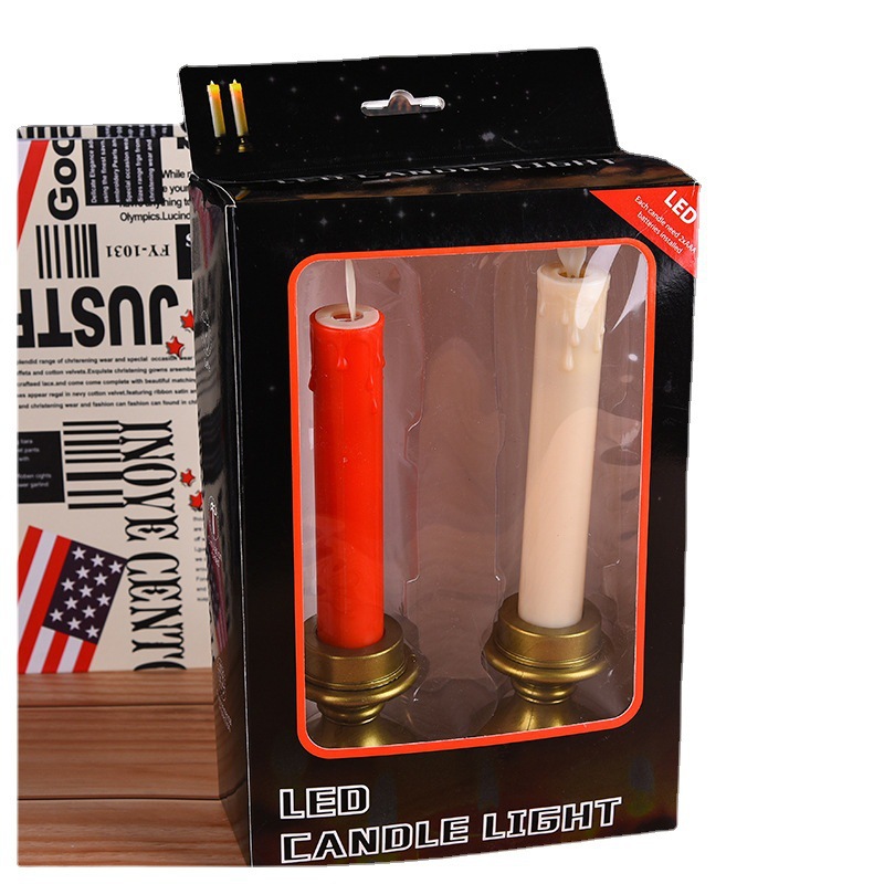 Candlestick pole wax marriage led electronic candle custom manufacturer direct supply pp cylindrical creative candle household decoration items Item Picture