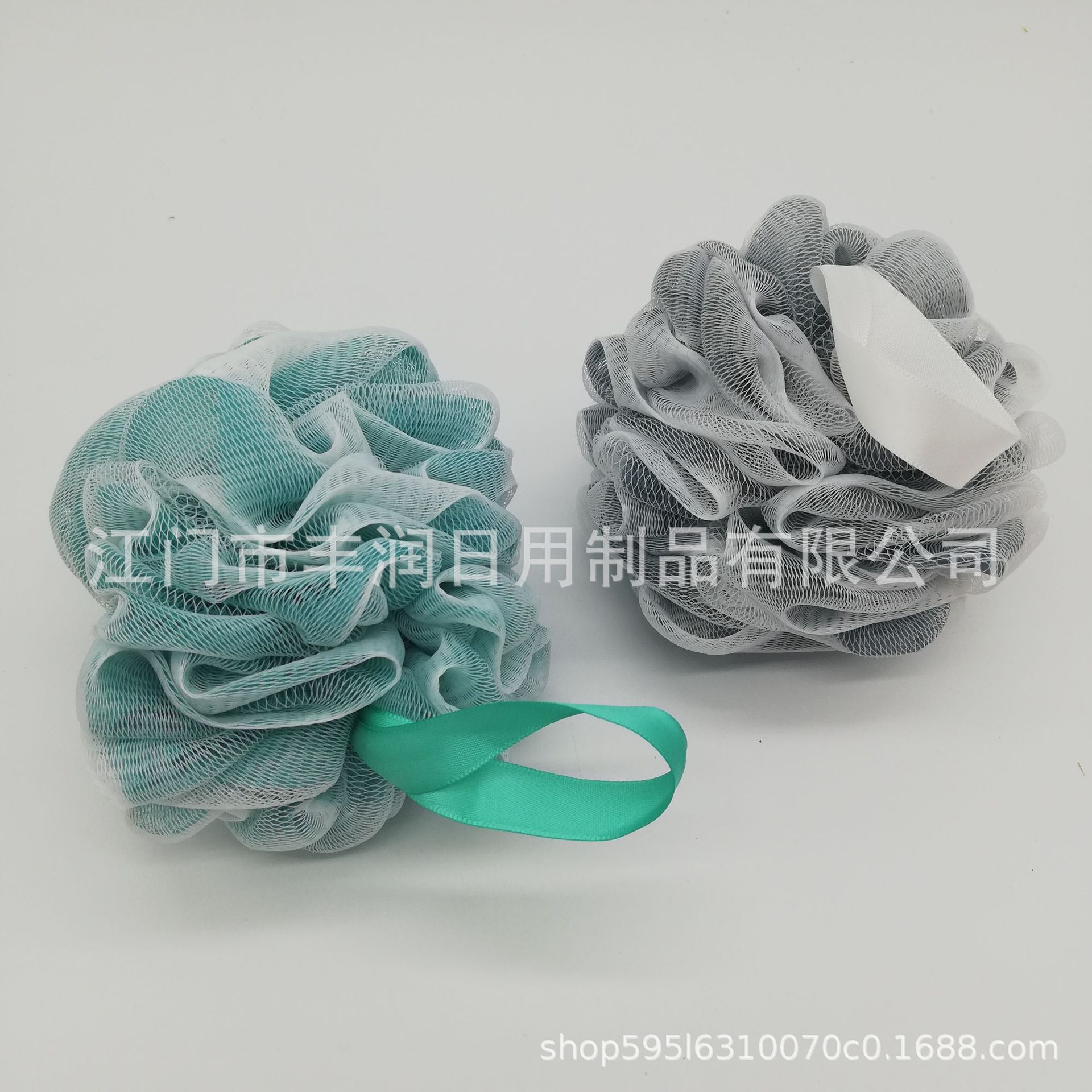 Two-color bath balls, color-matched bath balls, bath flower foaming net, super soft fine net bath flower, household back rubbing bath products details Picture