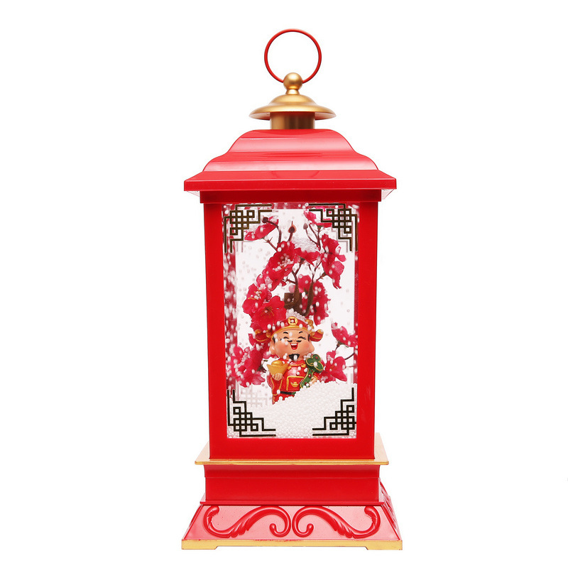 New Year 2020: God of Wealth Snowfall, Music, Wind Lanterns, Home window display decorations, New Year gifts Item Picture