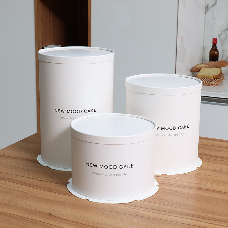 White round gift box transparent 3-in-1 birthday cake box manufacturers wholesale spot thumbnail