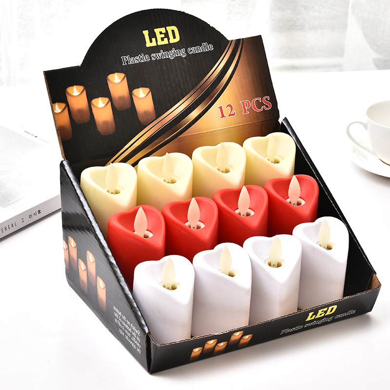 Luminous electronic candles, creative led plastic candles, swing party table decoration, candle manufacturer wholesale